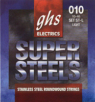 Струны для электрогитары ST-L, нержав. сталь, круглая обмотка; Super Steels, 24696