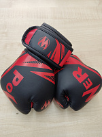 Перчатки бокс. POW-W-K12 00436 (12oz, чёрно-красный)